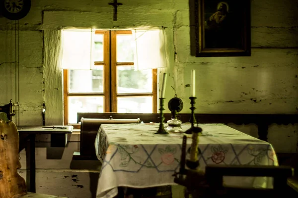 Polonya, Pszczyna 6 Haziran 2020 Skansen - Pszczyna Köyü Çiftliği. Süper