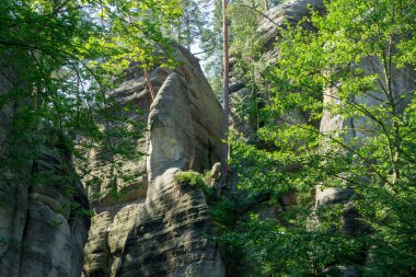 Çek Cumhuriyeti, Adrspach 'taki Rock kasabası.