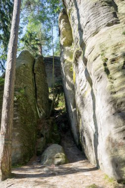 Çek Cumhuriyeti, Adrspach 'taki Rock kasabası.