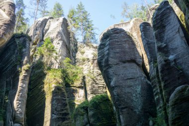 Çek Cumhuriyeti, Adrspach 'taki Rock kasabası.