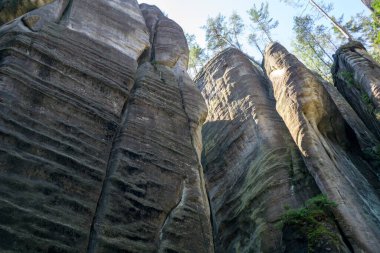 Çek Cumhuriyeti, Adrspach 'taki Rock kasabası.