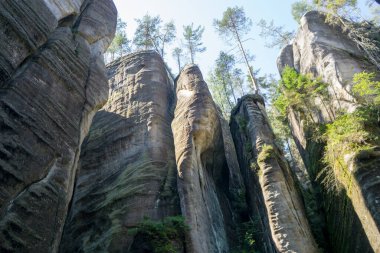 Çek Cumhuriyeti, Adrspach 'taki Rock kasabası.