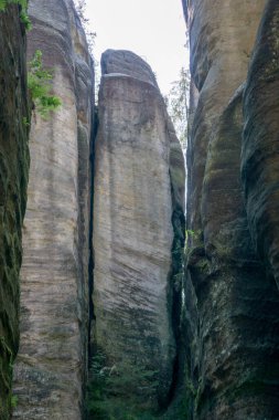 Çek Cumhuriyeti, Adrspach 'taki Rock kasabası.