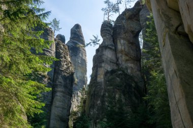 Çek Cumhuriyeti, Adrspach 'taki Rock kasabası.
