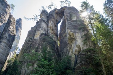 Çek Cumhuriyeti, Adrspach 'taki Rock kasabası.