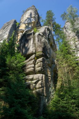 Çek Cumhuriyeti, Adrspach 'taki Rock kasabası.