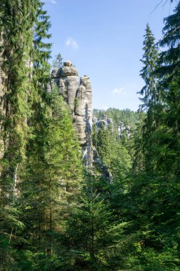 Çek Cumhuriyeti, Adrspach 'taki Rock kasabası.
