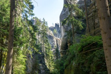 Çek Cumhuriyeti, Adrspach 'taki Rock kasabası.