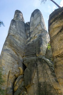 Çek Cumhuriyeti, Adrspach 'taki Rock kasabası.