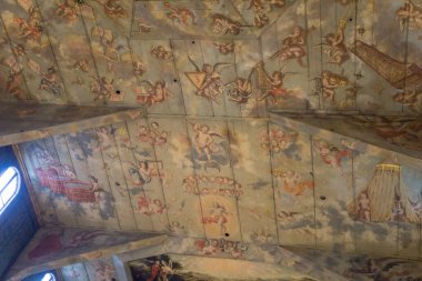 Swidnica, Polonya, 22 Ağustos 2020: Swidnica 'daki Kutsal Üçleme Kilisesi. 17. yüzyıldan kalma ahşap bir evanjelik bina UNESCO listesine girdi.