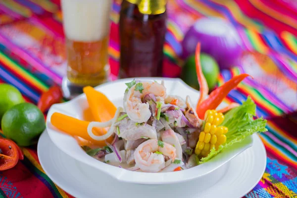 Peruvian Food Fish Ceviche — Stock Photo, Image