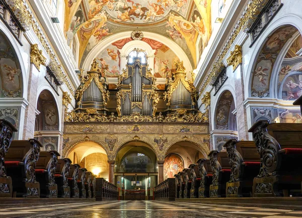 Lublaň Slovinsko Července 2018 Interiér Teologie Postavená Letech 1701 1706 — Stock fotografie