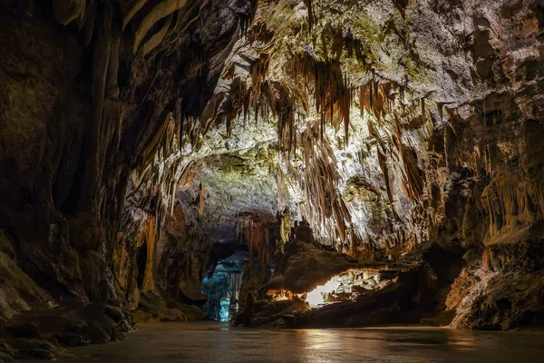 Cueva Postojna Uno Sus Principales Sitios Turísticos Eslovenia — Foto de Stock