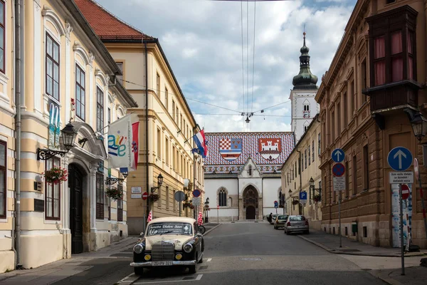 Zagreb Kroatien Juli 2018 Cirilometodska Straße Zagreb Kroatien Mit Dem — Stockfoto