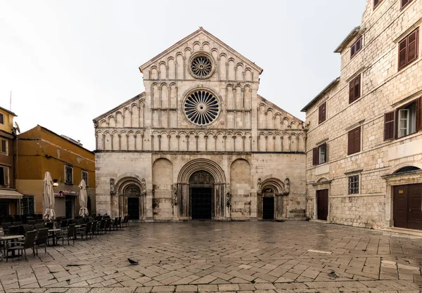 Cattedrale Sant Anastasia Zara Croazia Costruita Stile Romanico Nei Secoli — Foto Stock