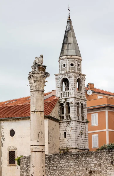 Torre Sino Igreja São Elias Zadar Croácia Esta Igreja Ortodoxa — Fotografia de Stock