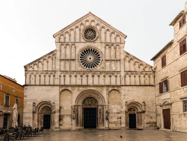 Zadar Kathedrale Der Anastasia Zadar Kroatien Romanischen Stil Und Jahrhundert lizenzfreie Stockbilder