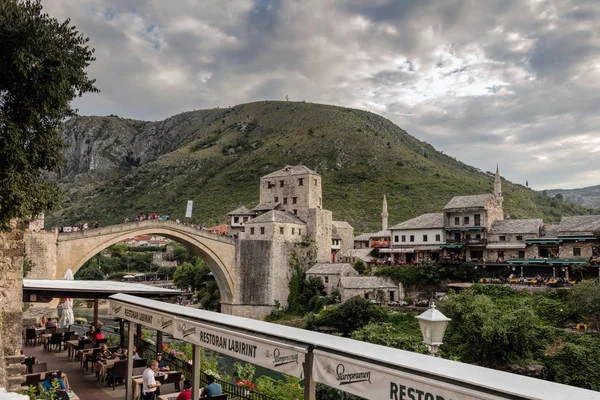 Mostar Bosnie Juillet 2018 Vieux Pont Mostar Une Pièce Exemplaire — Photo