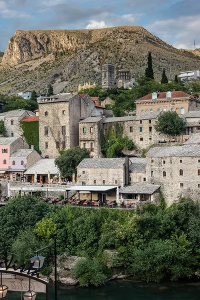 Mostar Bosně Července 2018 Město Mostar Jedním Bosny Hercegoviny Nejpopulárnějších Stock Snímky
