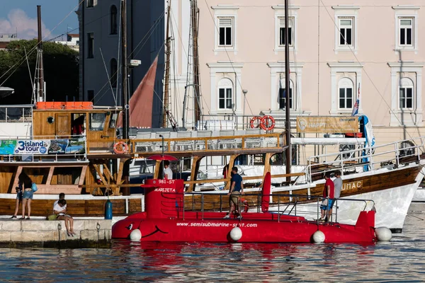 Split Kroatien Juli 2018 Halb Boot Marihuana Split Hafen Bleibt — Stockfoto