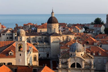 Şehir çan kulesi, varsayım ve St Blaise katedral kilise Dubrovnik, Hırvatistan