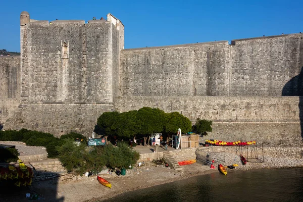 Dubrovnik Kroatien Juli 2018 Dubrovnik Stadens Murar Finaste Världen Och — Stockfoto