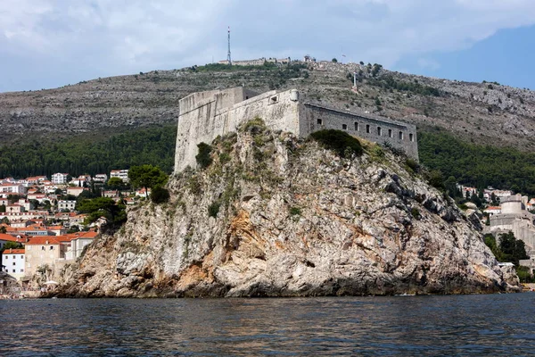 Μεσαιωνικό Φρούριο Lovrijenac Fort Lawrence Στο Ντουμπρόβνικ Της Κροατίας Που — Φωτογραφία Αρχείου