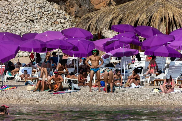 Dubrovnik Croacia Julio 2018 Playa Sveti Jakov Una Las Playas — Foto de Stock