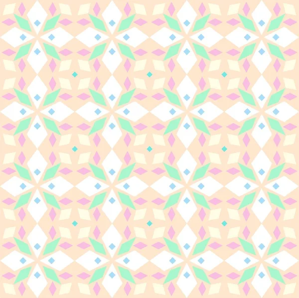 Kaleidoskop Nahtloses Muster Geometrisch Rosa Vektor Geometrisches Muster Farbe Flacher — Stockvektor