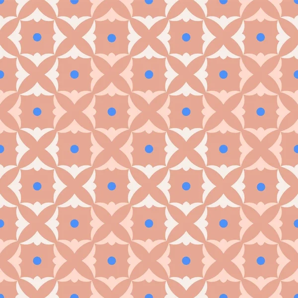 Декор Кольоровий Безшовний Візерунок Рожевий Легкі Тріщини Блакитні Цятки Рожевому — стоковий вектор