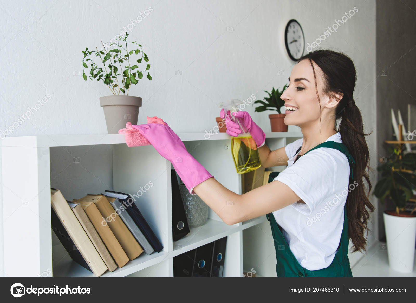 rubber gloves woman