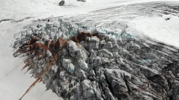 大きな氷河の上からの眺め — ストック動画