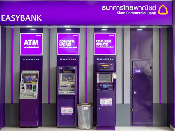 Pattaya Chonburi Tailandia Julio 2018 Cajero Automático Siam Commercial Bank —  Fotos de Stock