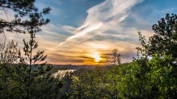 Piękny timelapse z zachodu słońca — Wideo stockowe