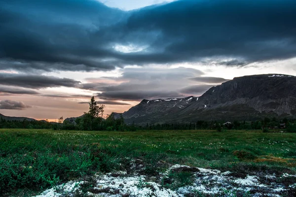 Beautiful Landscape Mountain Cloudy Sky — Foto Stock