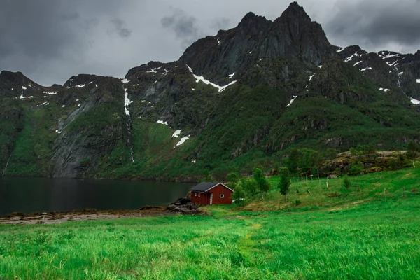 Krásná Krajina Malou Vesnicí Norway — Stock fotografie