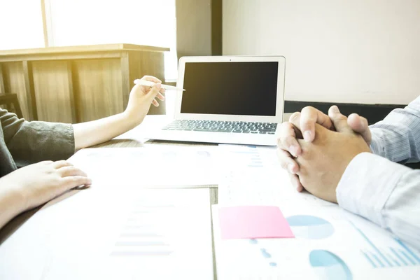 The financial accountant of the company is checking the company' — Stok fotoğraf