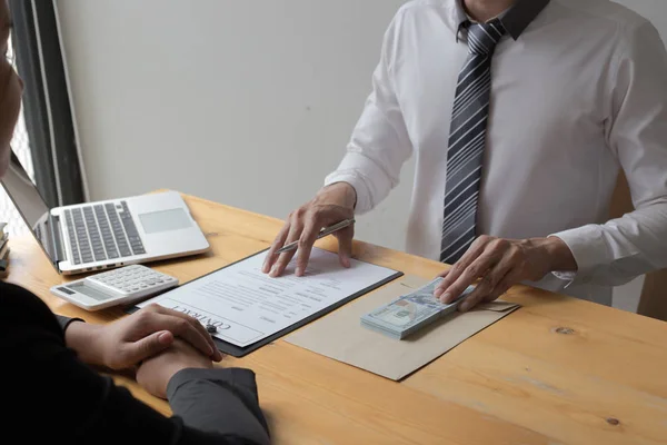 Employees give money to bribe with the chief. To be promoted to