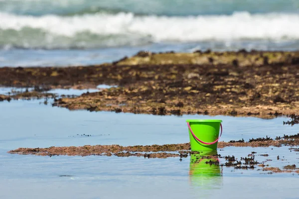 Secchio Verde Brillante Vicino All Oceano Mossel Bay Sud Africa — Foto Stock