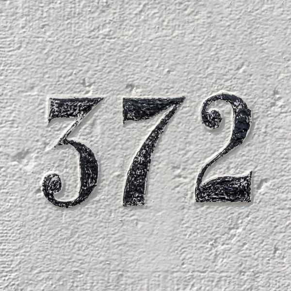 Numer Domu Tobie Sto Siedemdziesiąt Dwa 372 — Zdjęcie stockowe