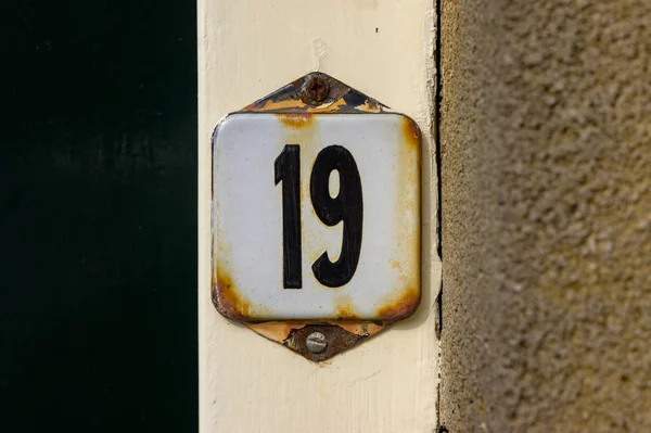 House Number Nineteen — Stock Photo, Image