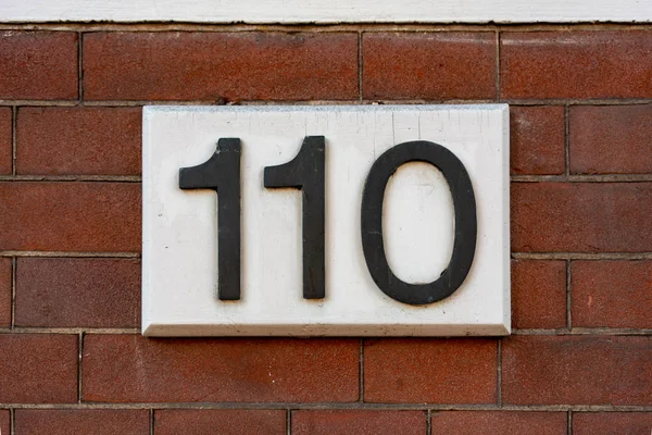 Casa Número Cento Dez 110 — Fotografia de Stock