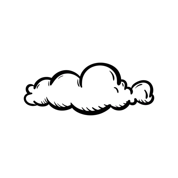 Beautiful hand drawn fashion cloud icon. Hand drawn black sketch. Sign / symbol / doodle. Isolated on white background. Flat design. Vector illustration.