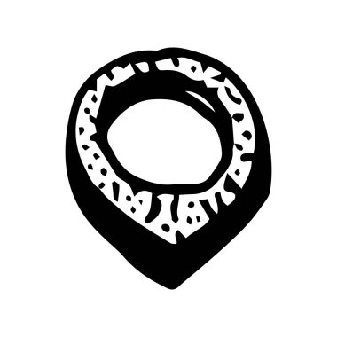 Handdrawn heart doodle icon. Hand drawn black sketch. Sign symbol. Decoration element. White background. Isolated. Flat design. Vector illustration vector