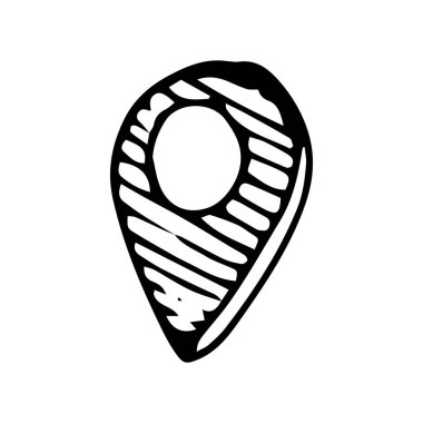 Handdrawn heart doodle icon. Hand drawn black sketch. Sign symbol. Decoration element. White background. Isolated. Flat design. Vector illustration vector