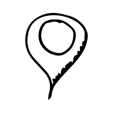 Handdrawn heart doodle icon. Hand drawn black sketch. Sign symbol. Decoration element. White background. Isolated. Flat design. Vector illustration vector