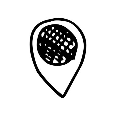 Handdrawn heart doodle icon. Hand drawn black sketch. Sign symbol. Decoration element. White background. Isolated. Flat design. Vector illustration vector