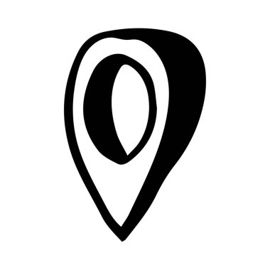 Handdrawn heart doodle icon. Hand drawn black sketch. Sign symbol. Decoration element. White background. Isolated. Flat design. Vector illustration vector