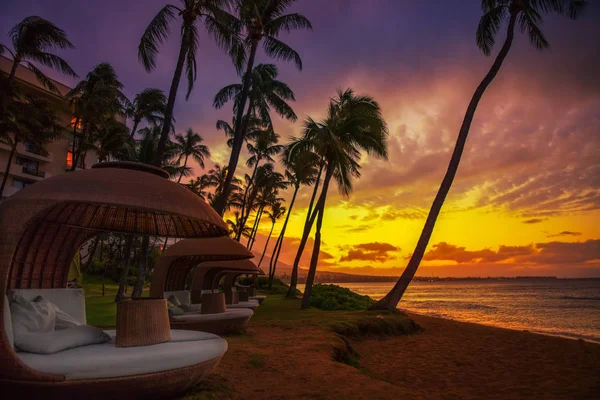 Hawaiian Resort Naplemente — Stock Fotó