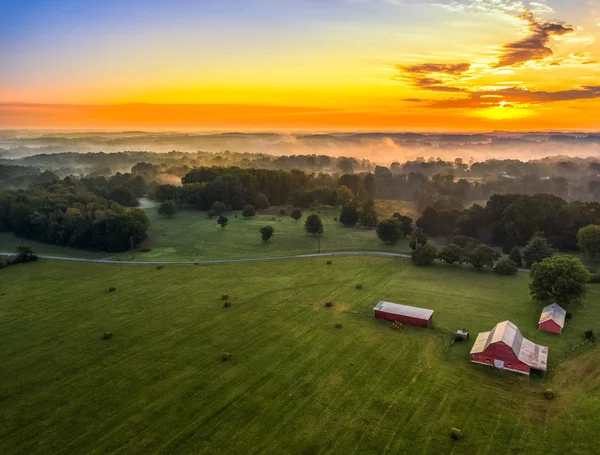 Закат Ферме Юге — стоковое фото